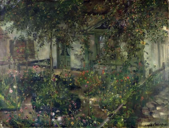 Virágzó virágoskert, 1904